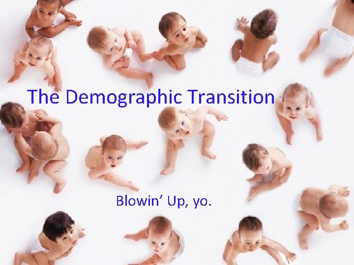 The Demographic Transition Blowin’ Up, yo. 