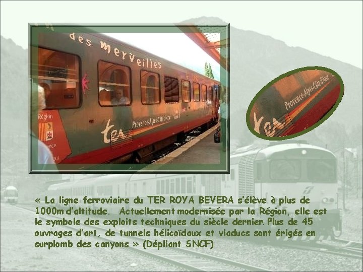  « La ligne ferroviaire du TER ROYA BEVERA s’élève à plus de 1000