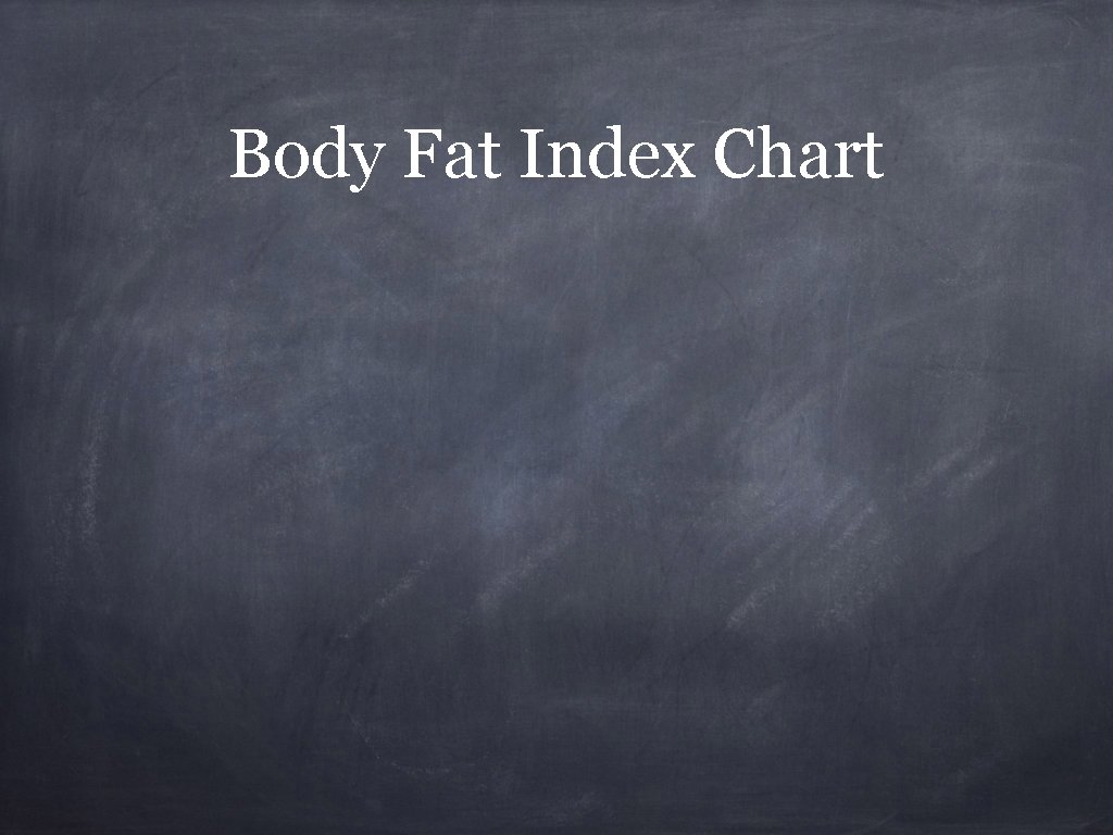 Body Fat Index Chart 