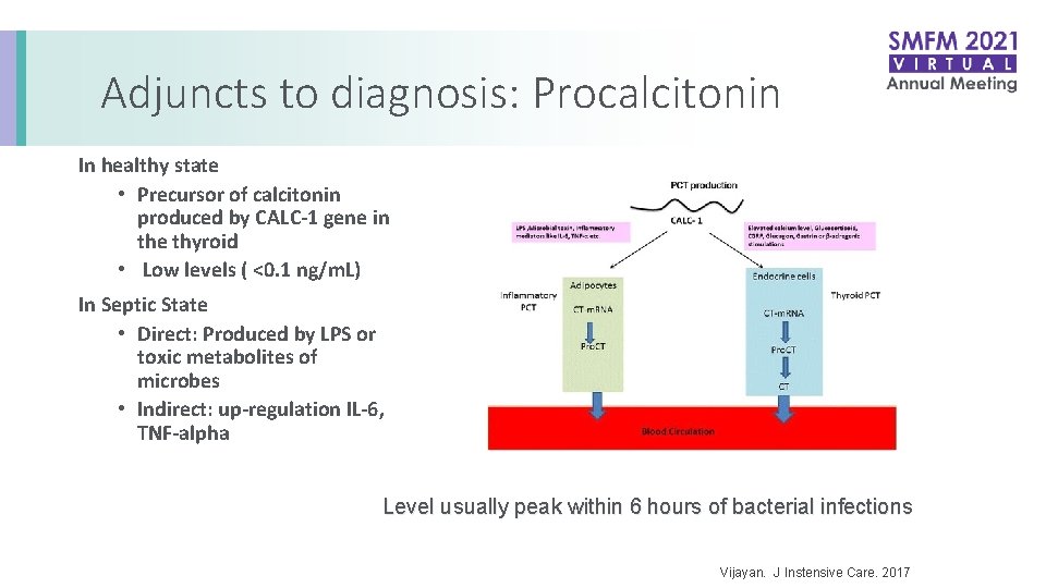 Adjuncts to diagnosis: Procalcitonin In healthy state • Precursor of calcitonin produced by CALC-1