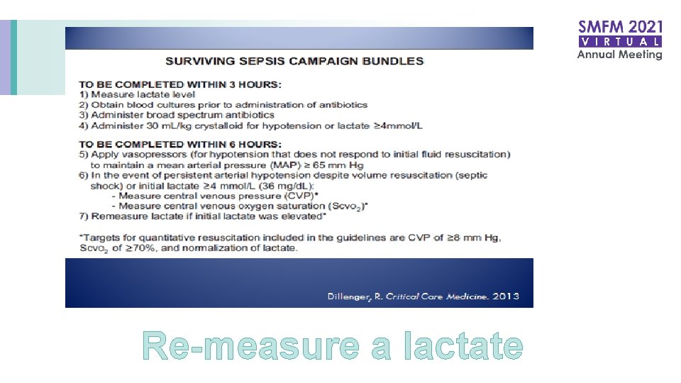 Re-measure a lactate 