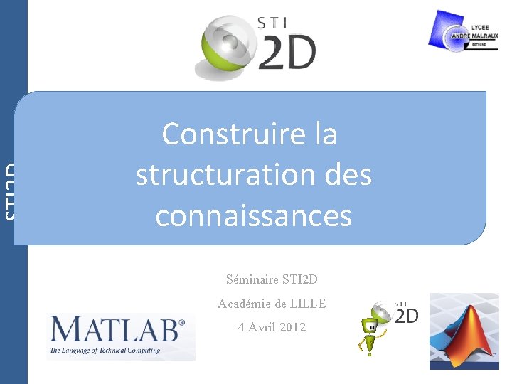 STI 2 D Construire la structuration des connaissances Séminaire STI 2 D Académie de