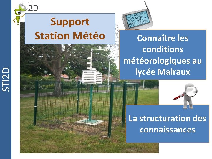 STI 2 D Support Station Météo Connaître les conditions météorologiques au lycée Malraux La