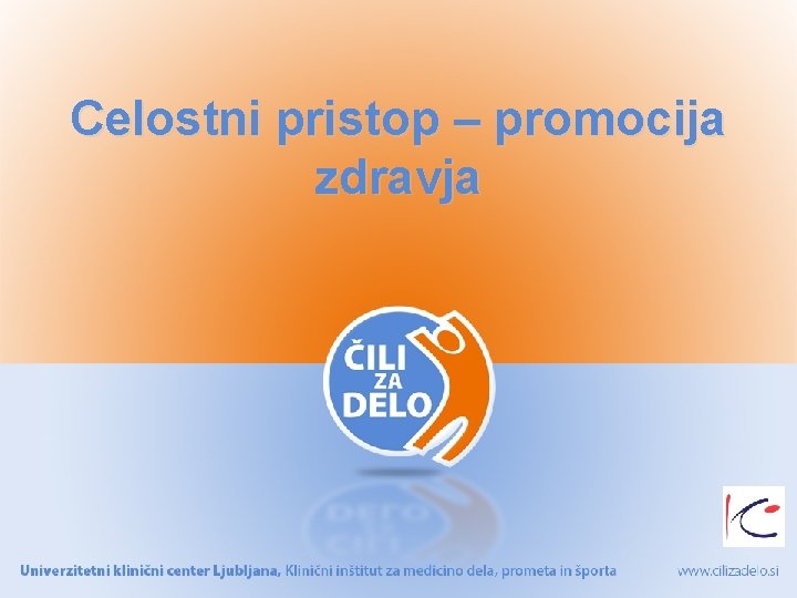 Celostni pristop – promocija zdravja 