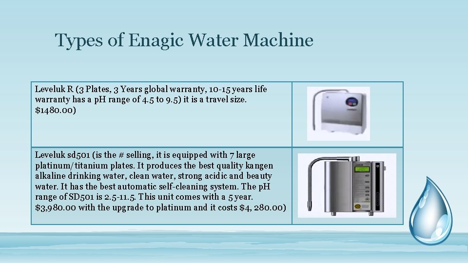 Types of Enagic Water Machine Leveluk R (3 Plates, 3 Years global warranty, 10