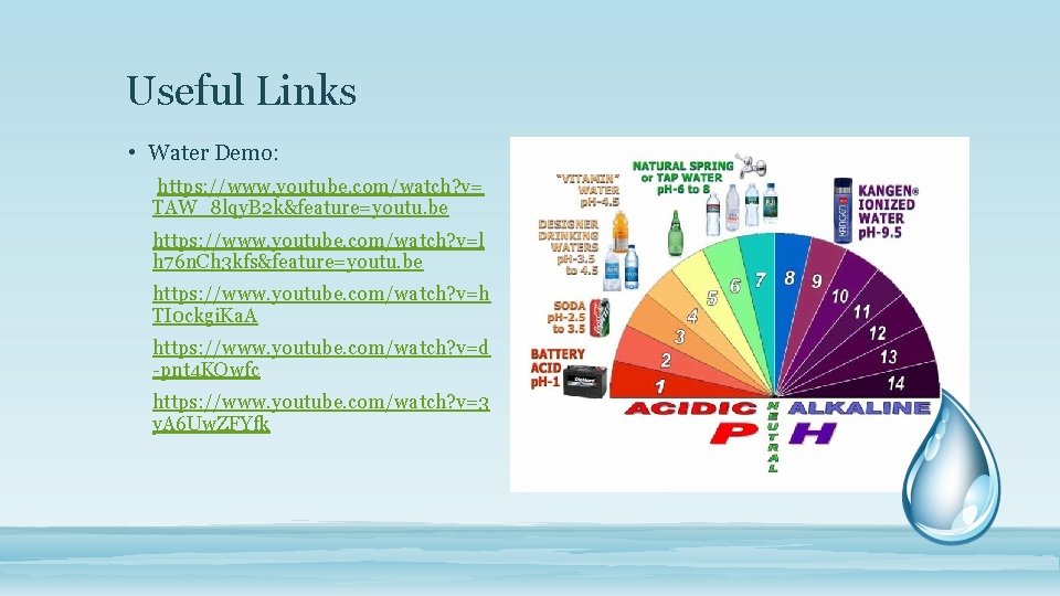 Useful Links • Water Demo: https: //www. youtube. com/watch? v= TAW_8 lqy. B 2