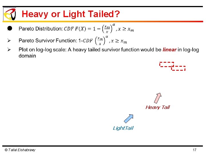 Heavy or Light Tailed? l Heavy Tail Light. Tail © Tallal Elshabrawy 17 