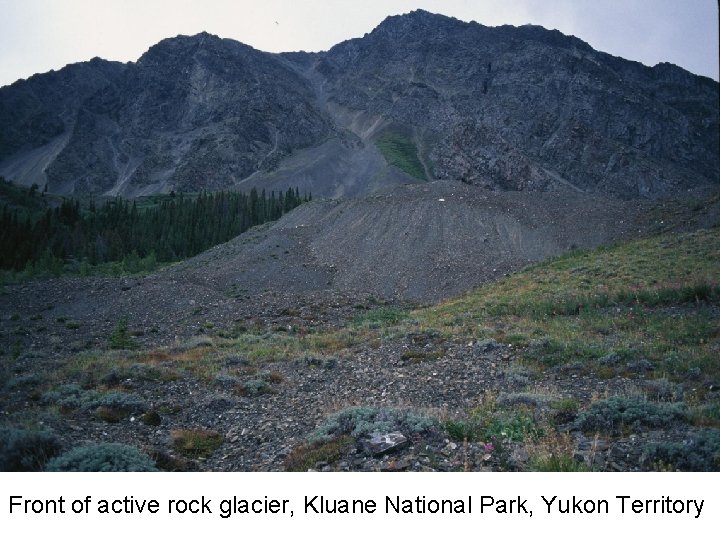 Front of active rock glacier, Kluane National Park, Yukon Territory 