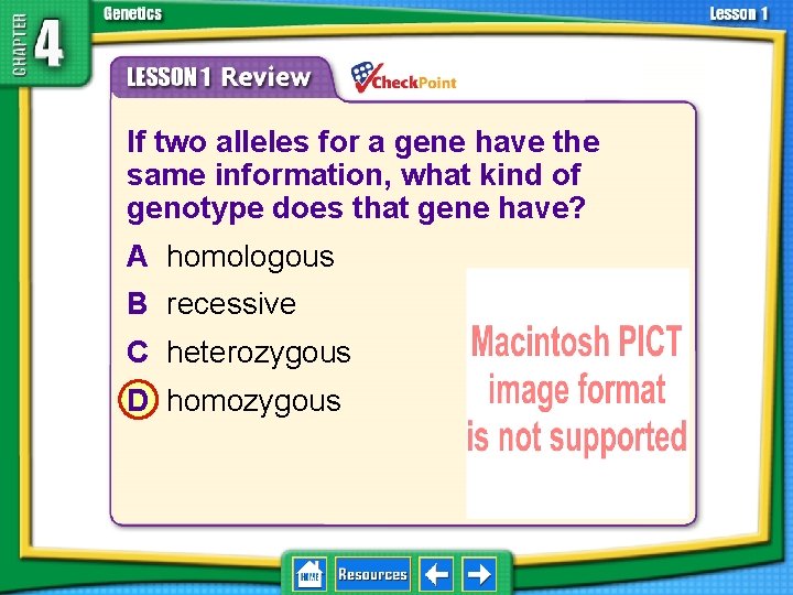 4. 1 Foundations of Genetics 1. 2. 3. 4. A B C D If