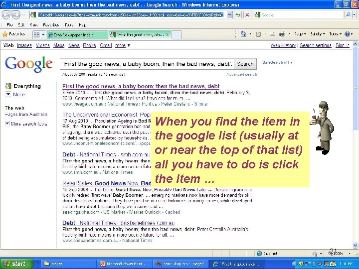 Using google to search for items from the Echo lists When you find the