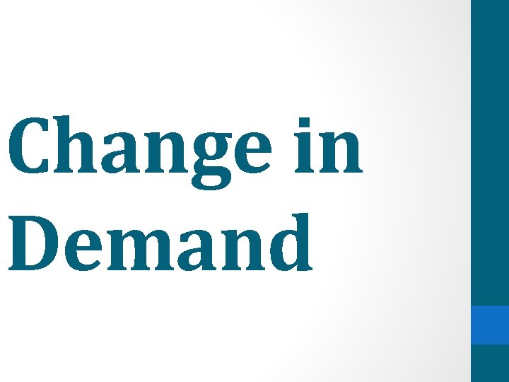 Change in Demand 