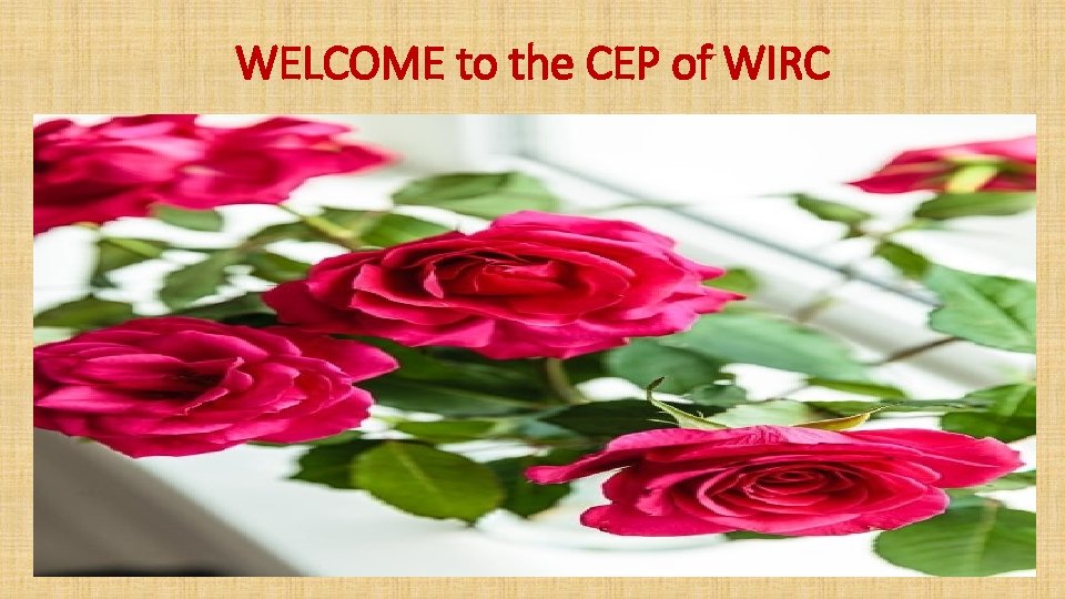 WELCOME to the CEP of WIRC 