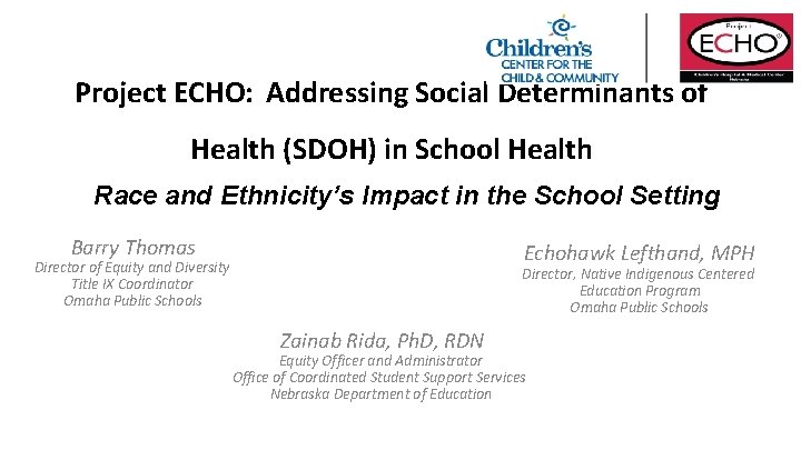 Project ECHO Addressing Social Determinants of Health SDOH