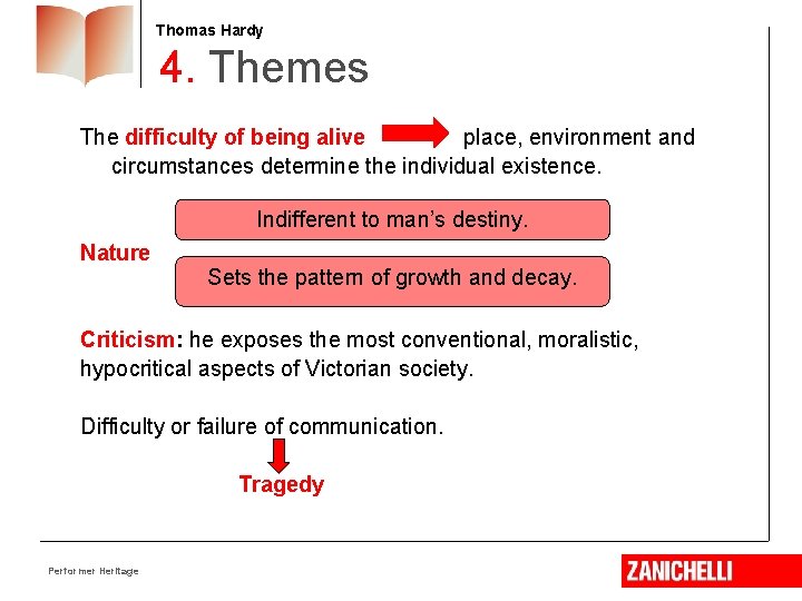 Thomas Hardy 4. Themes The difficulty of being alive place, environment and circumstances determine