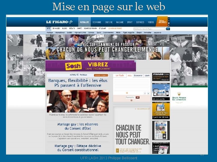 Mise en page sur le web UFR LASH 2013 Philippe Bellissent 63 