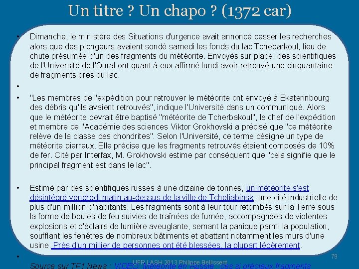 Un titre ? Un chapo ? (1372 car) • • • Dimanche, le ministère