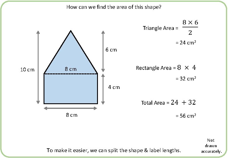 How can we find the area of this shape? = 24 cm 2 6