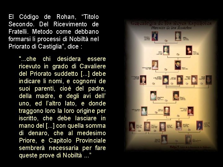 El Código de Rohan, “Titolo Secondo. Del Ricevimento de Fratelli. Metodo come debbano formarsi