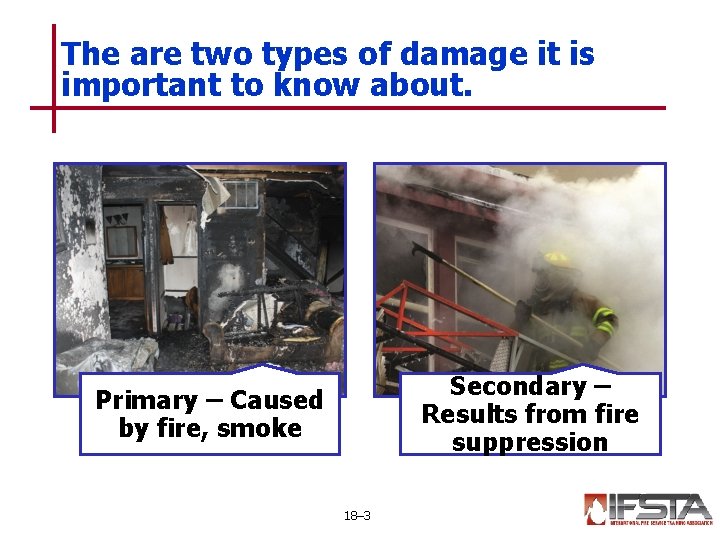 The are two types of damage it is important to know about. Secondary –