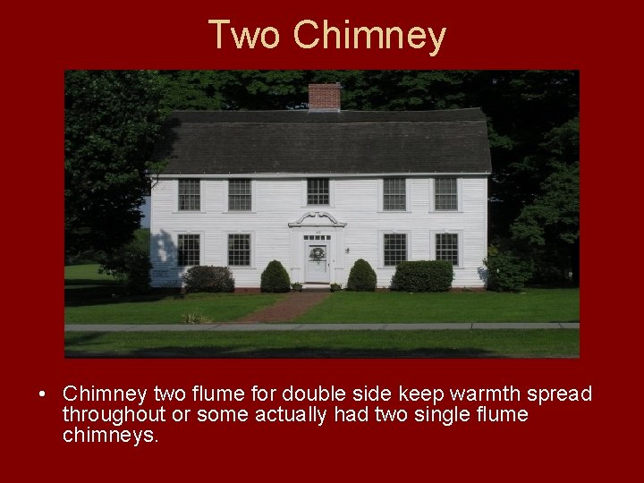 Two Chimney • Chimney two flume for double side keep warmth spread throughout or