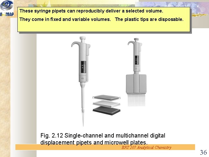 These syringe pipets can reproducibly deliver a selected volume. They come in fixed and