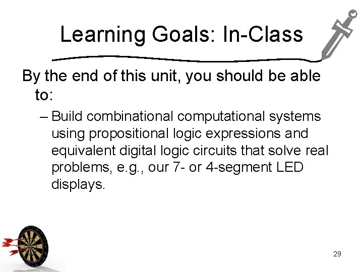 Learning Goals: In-Class By the end of this unit, you should be able to: