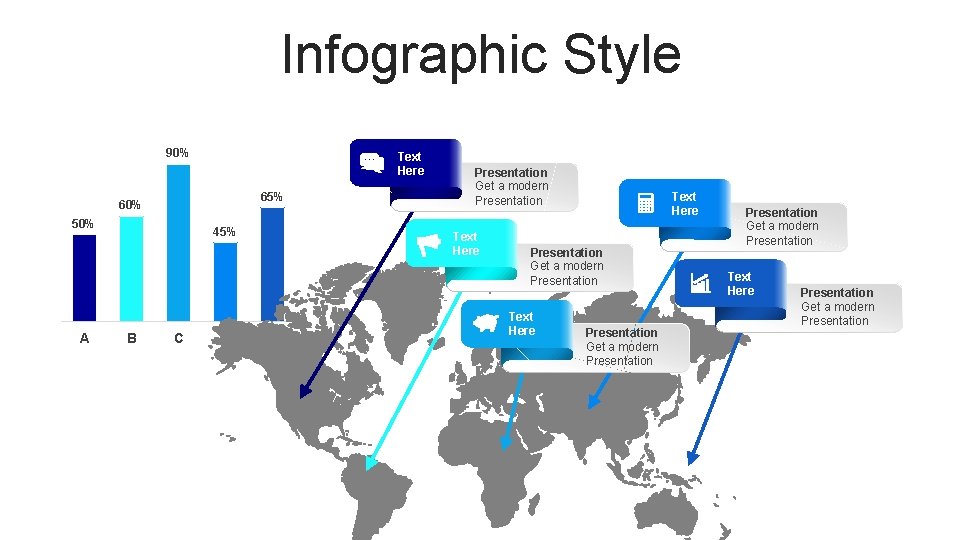 Infographic Style 90% Text Here 65% 60% 50% A 45% B C D Presentation Infographic Style 90% Text Here 65% 60% 50% A 45% B C D Presentation