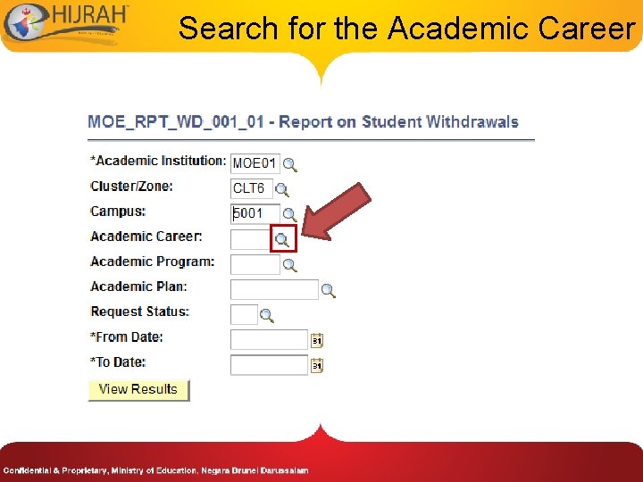 Search for the Academic Career 