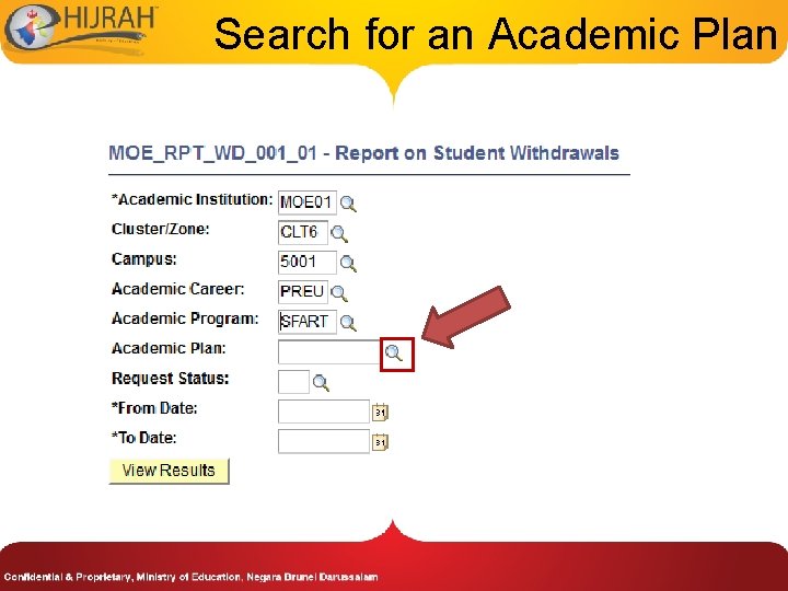 Search for an Academic Plan 