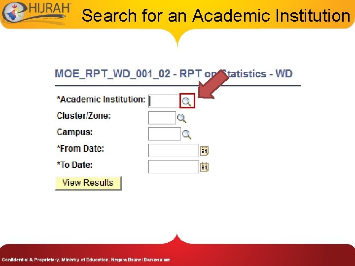 Search for an Academic Institution 