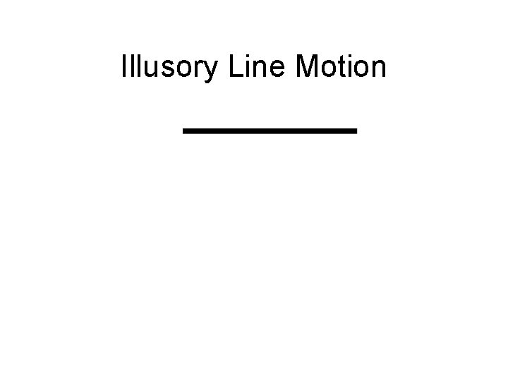 Illusory Line Motion 
