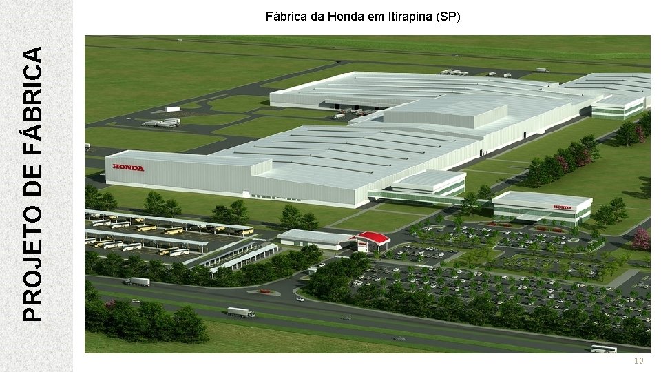 PROJETO DE FÁBRICA Fábrica da Honda em Itirapina (SP) 10 