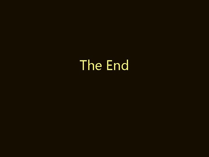 The End 