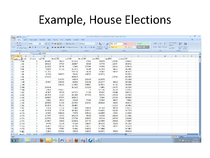 Example, House Elections Example, House Elections