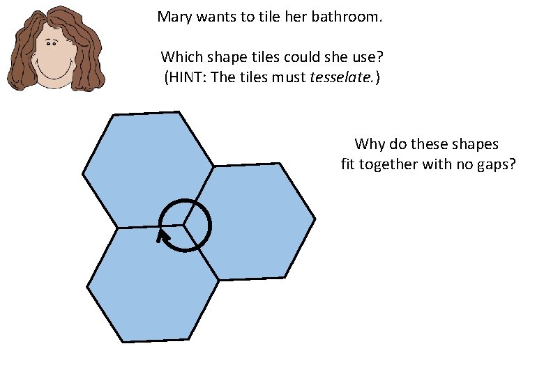 Mary wants to tile her bathroom. Which shape tiles could she use? (HINT: The