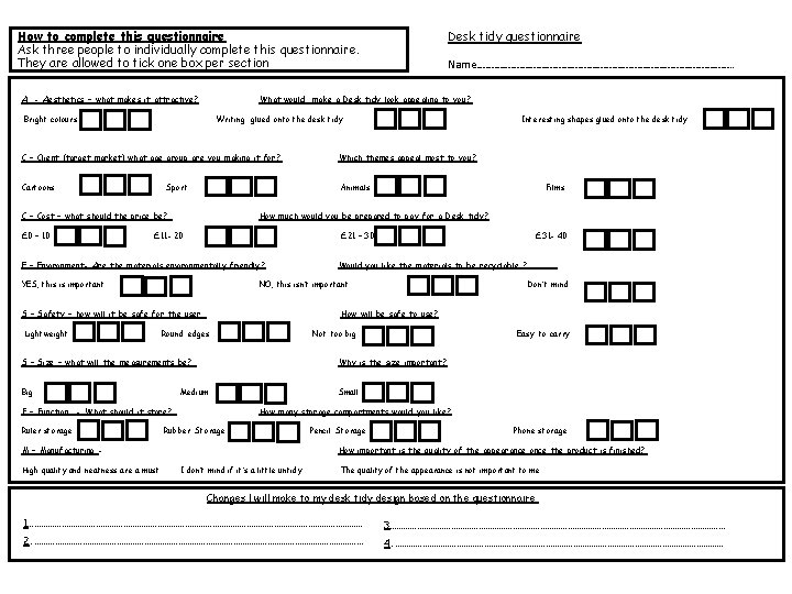 How to complete this questionnaire Ask three people to individually complete this questionnaire. They