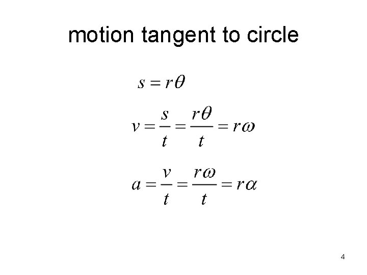 motion tangent to circle 4 