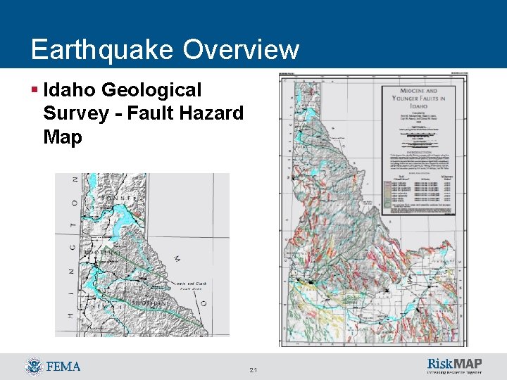 Earthquake Overview § Idaho Geological Survey - Fault Hazard Map 21 