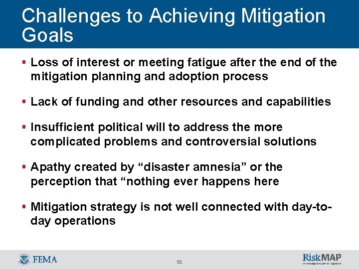 Challenges to Achieving Mitigation Goals § Loss of interest or meeting fatigue after the