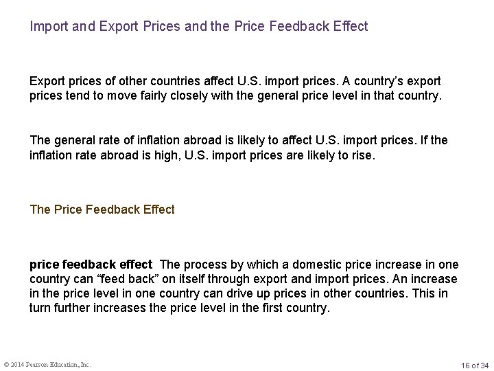 Import and Export Prices and the Price Feedback Effect Export prices of other countries