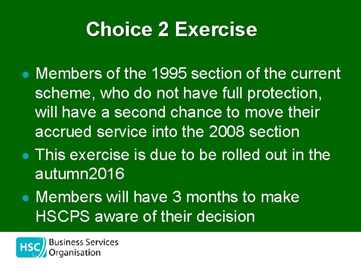 Choice 2 Exercise l l l Members of the 1995 section of the current
