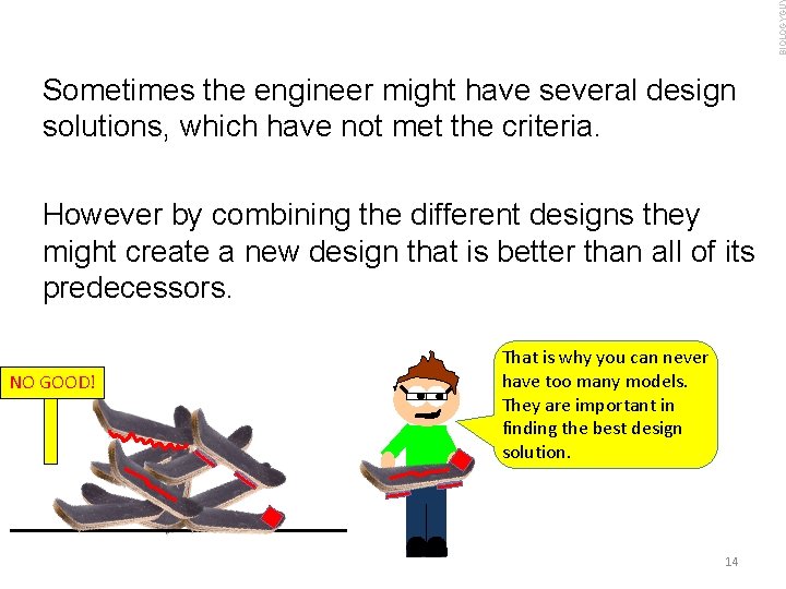 BIOLOGYGU Sometimes the engineer might have several design solutions, which have not met the