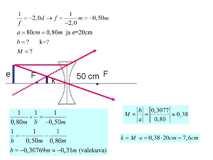 e F k 50 cm F 