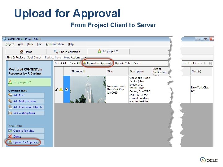 Upload for Approval From Project Client to Server Upload for Approval From Project Client to Server