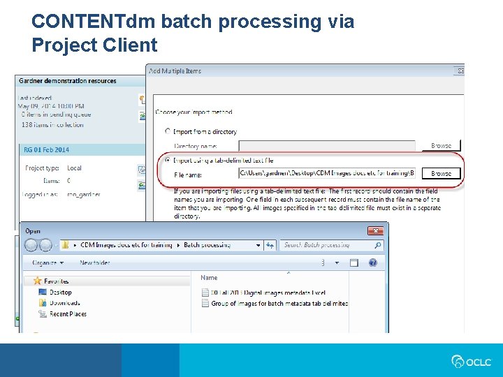 CONTENTdm batch processing via Project Client CONTENTdm batch processing via Project Client