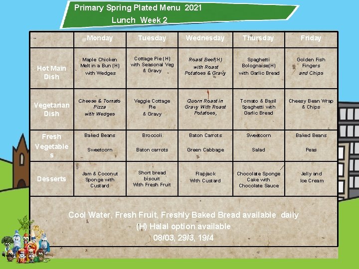 Primary Spring Plated Menu 2021 Lunch Week 2 , , Hot Main Dish Vegetarian