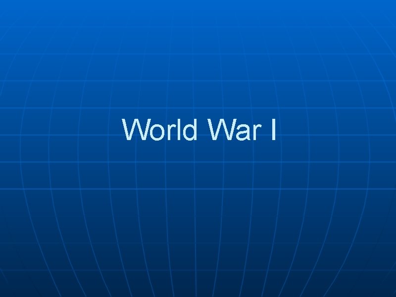 World War I 