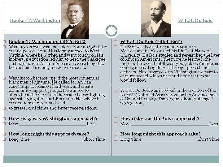 Booker T. Washington � Booker T. Washington (1856 -1915) � Washington was born on Booker T. Washington � Booker T. Washington (1856 -1915) � Washington was born on