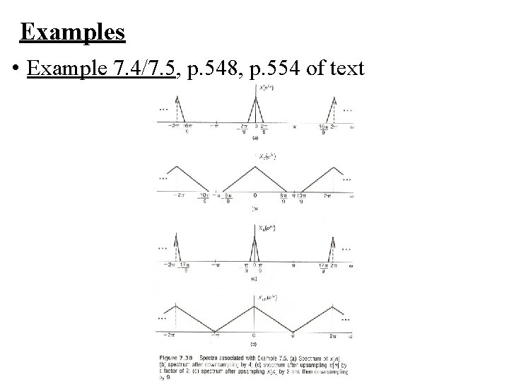 Examples • Example 7. 4/7. 5, p. 548, p. 554 of text 