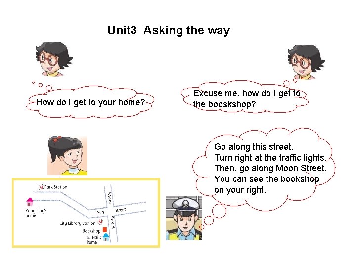 Unit 3 Asking the way How do I get to your home? Excuse me,